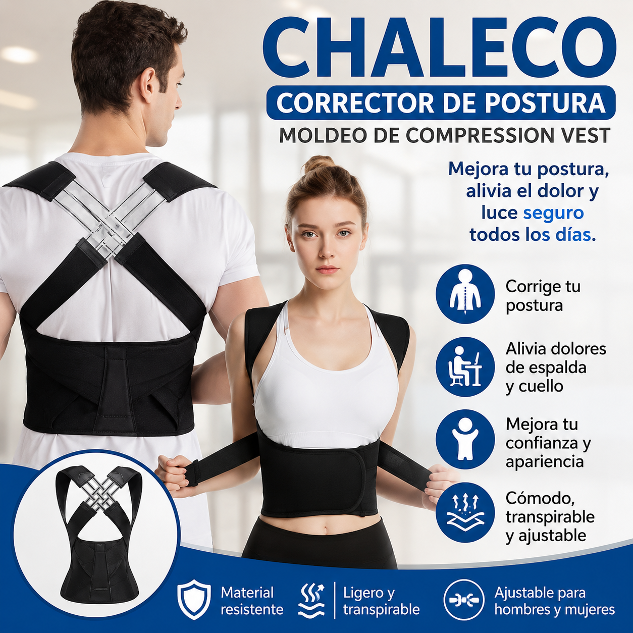 CHALECO CORRECTOR DE POSTURA